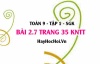 Bài 2.7 trang 35 Toán 9 tập 1 Kết nối tri thức